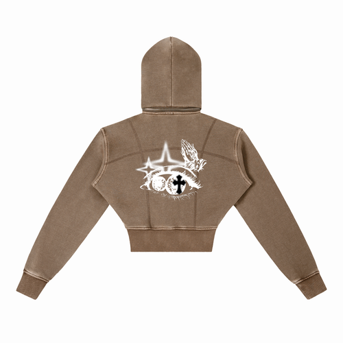 EYE OF FAITH - Cropped Hoodie