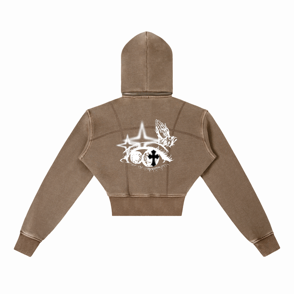 EYE OF FAITH - Cropped Hoodie